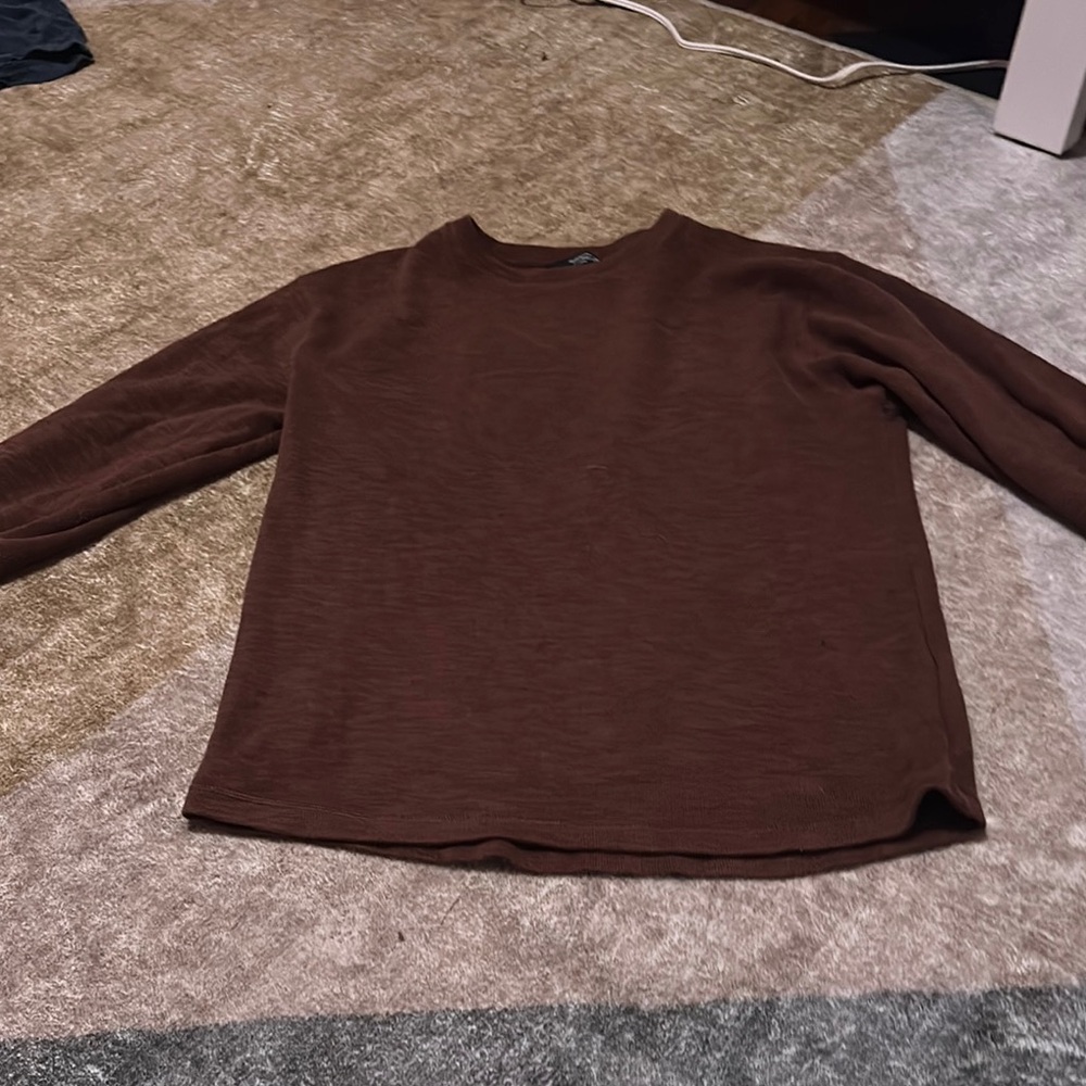 Classic Brown Crew Neck Sweater
